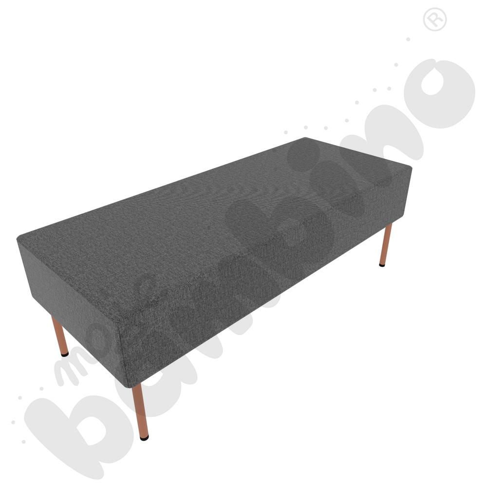 Pufa Versa 120x50 cm z plastikowymi stopkami, stelaż łososiowy, tkanina RO39 Pufa Versa 120x50 cm z plastikowymi stopkami, stelaż łososiowy, tkanina RO39