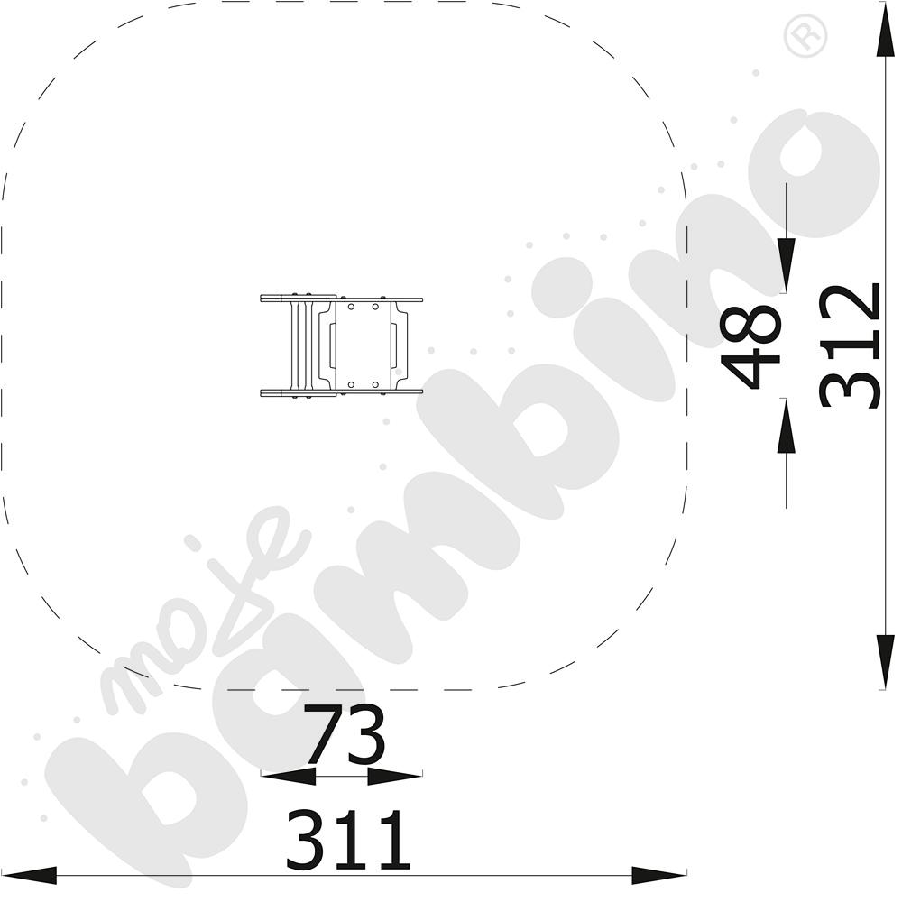Milo - sprężynowiec 1 na podstawie metalowej