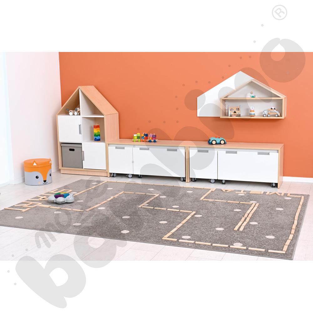 Quadro - ławeczka na 3 małe skrzynie, klon jasny