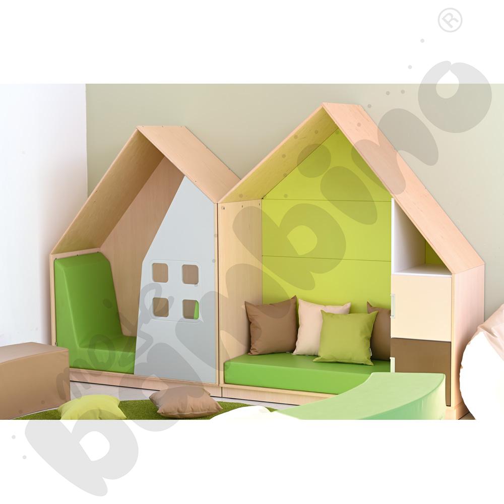 Quadro - szafka-domek - szara, skrzynia klon jasny
