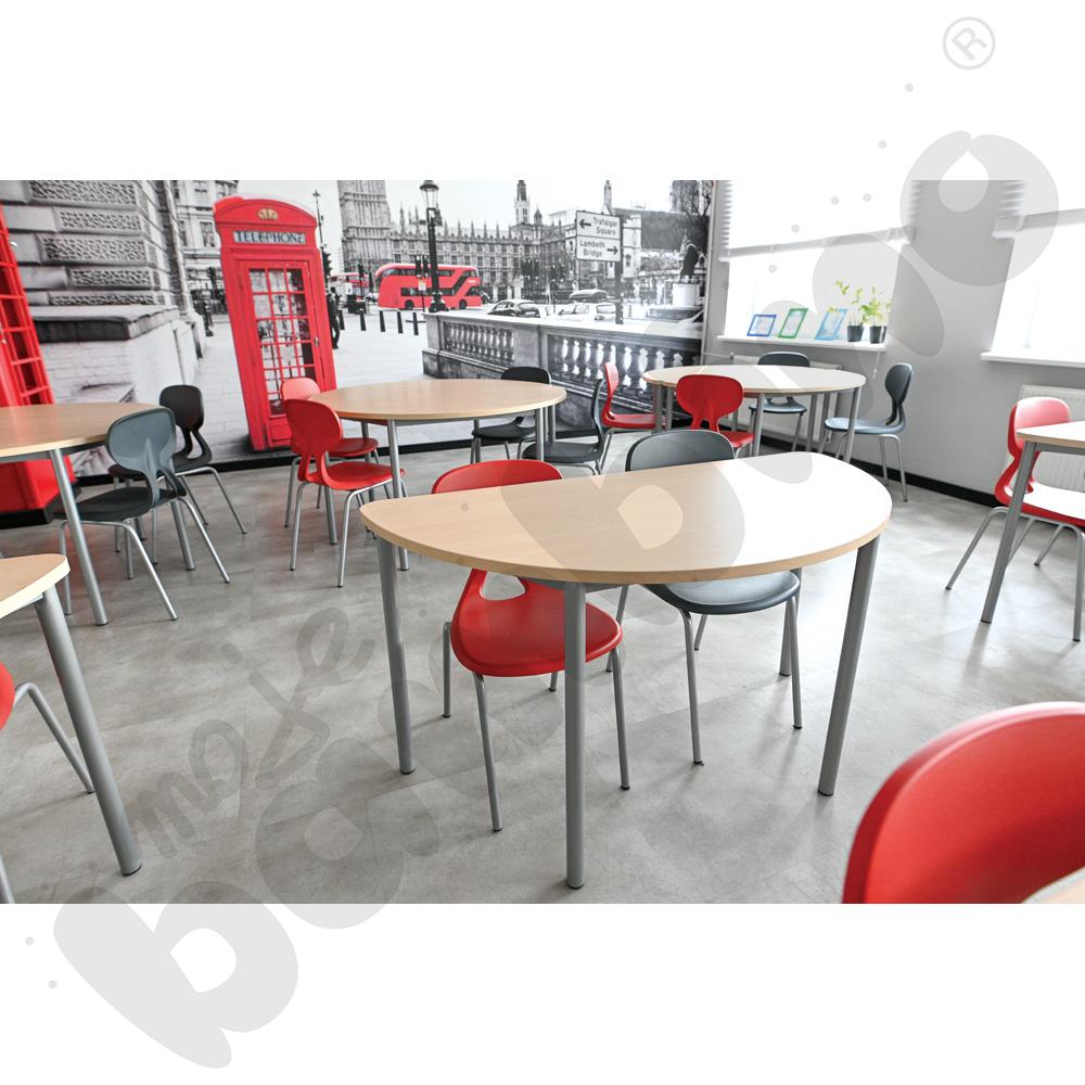 Krzesło Colores rozm. 6 czerwone, stelaż aluminium