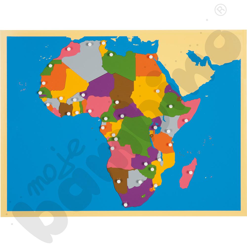 Mapa Afryki - puzzle Montessori