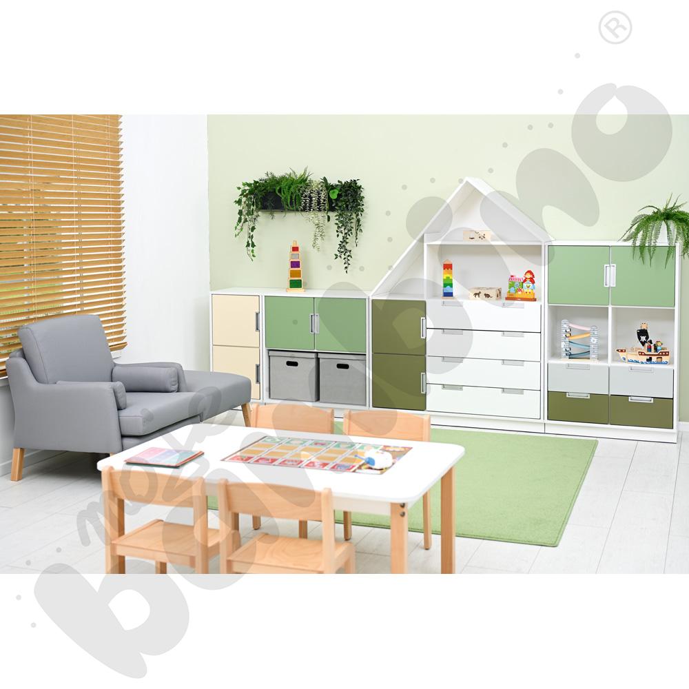 Quadro - szafka M na 2 szerokie szuflady, biała