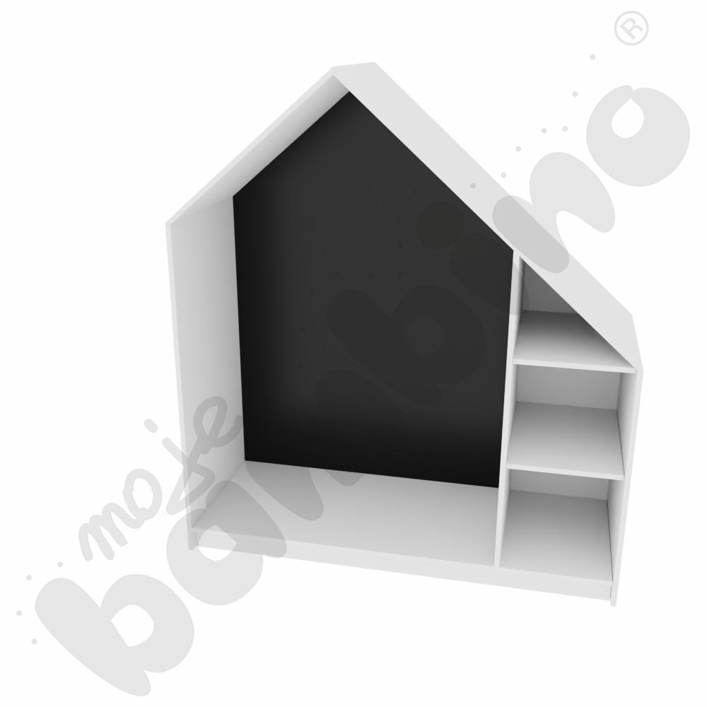 Quadro - szafka-domek z tablicą magnetyczną i 2 półkami, skrzynia biała