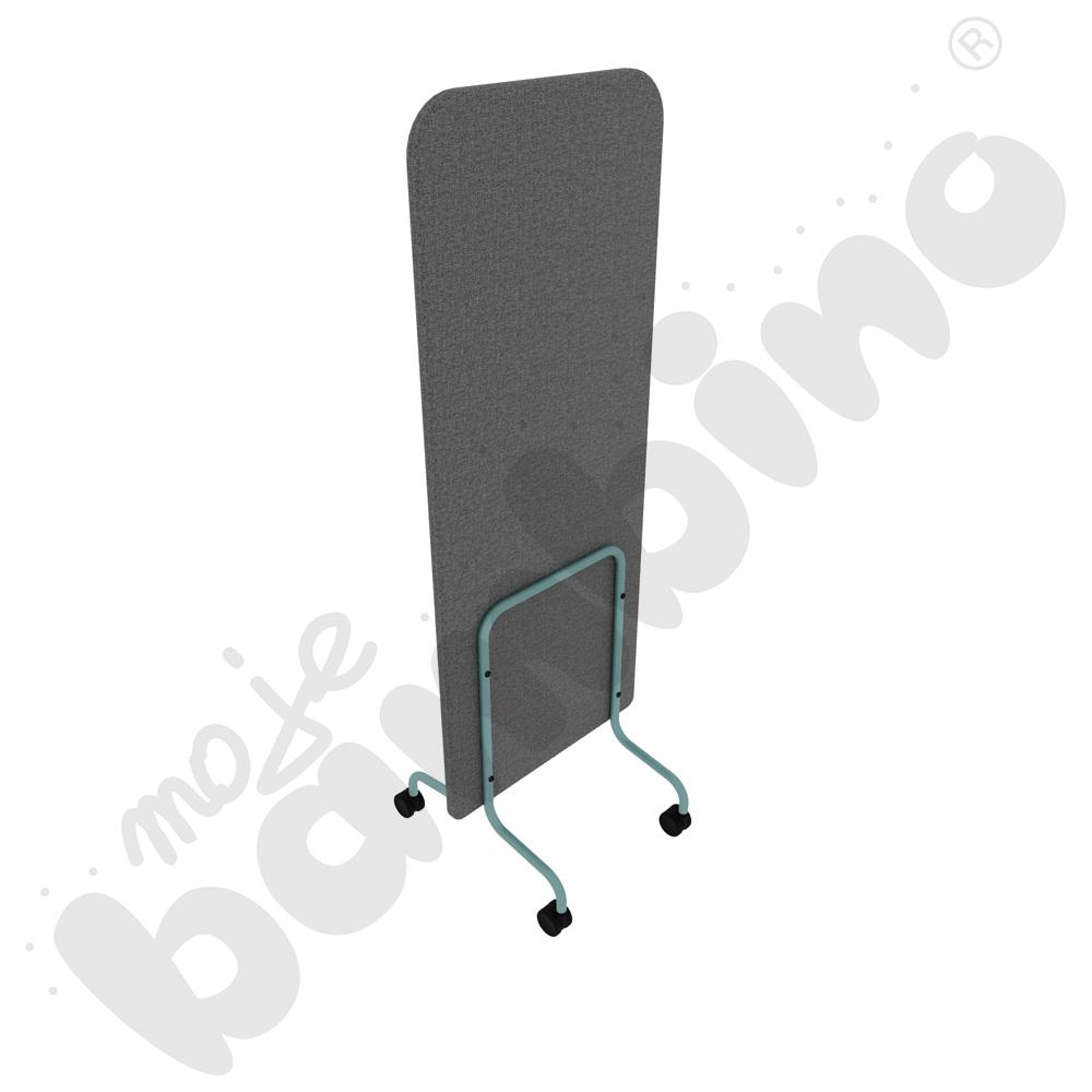 Parawan Versa 60x170 cm z kółkami na twardą powierzchnię, stelaż turkusowy, tkanina RO39