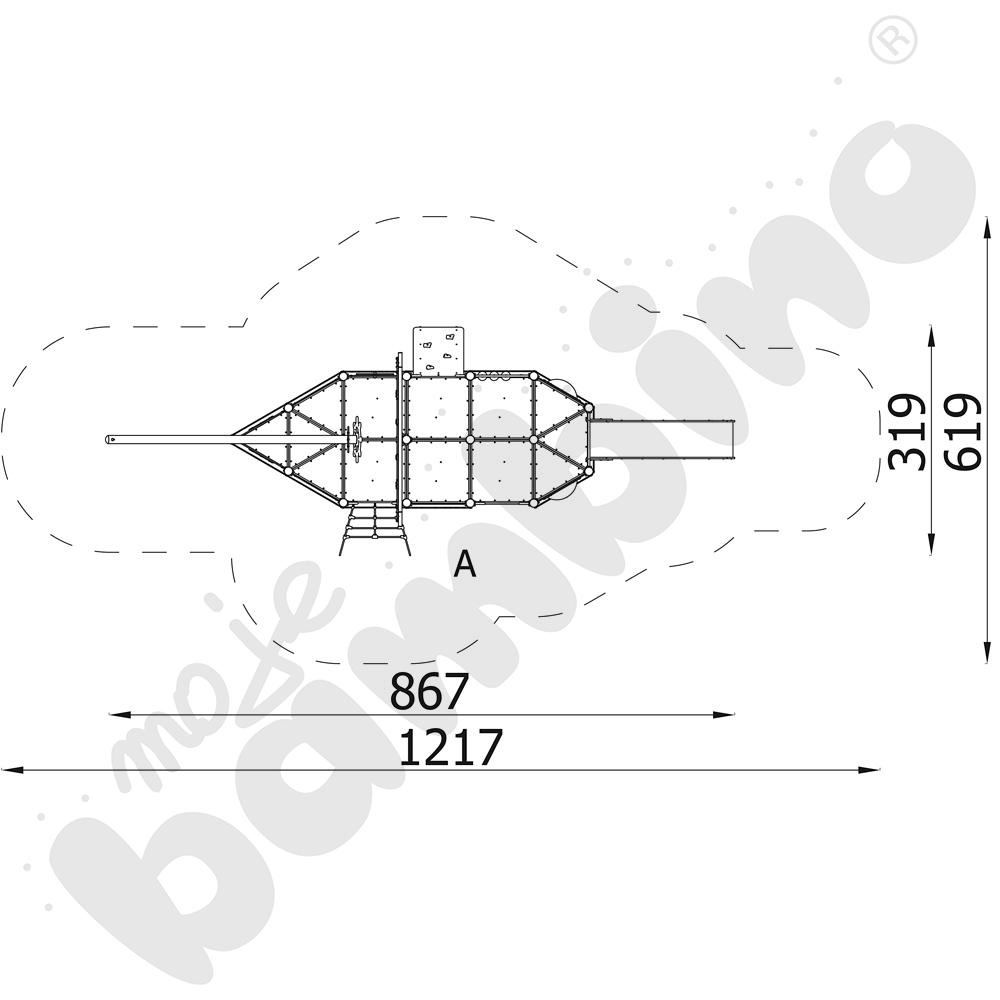 Statek Marco Polo, metalowe słupy