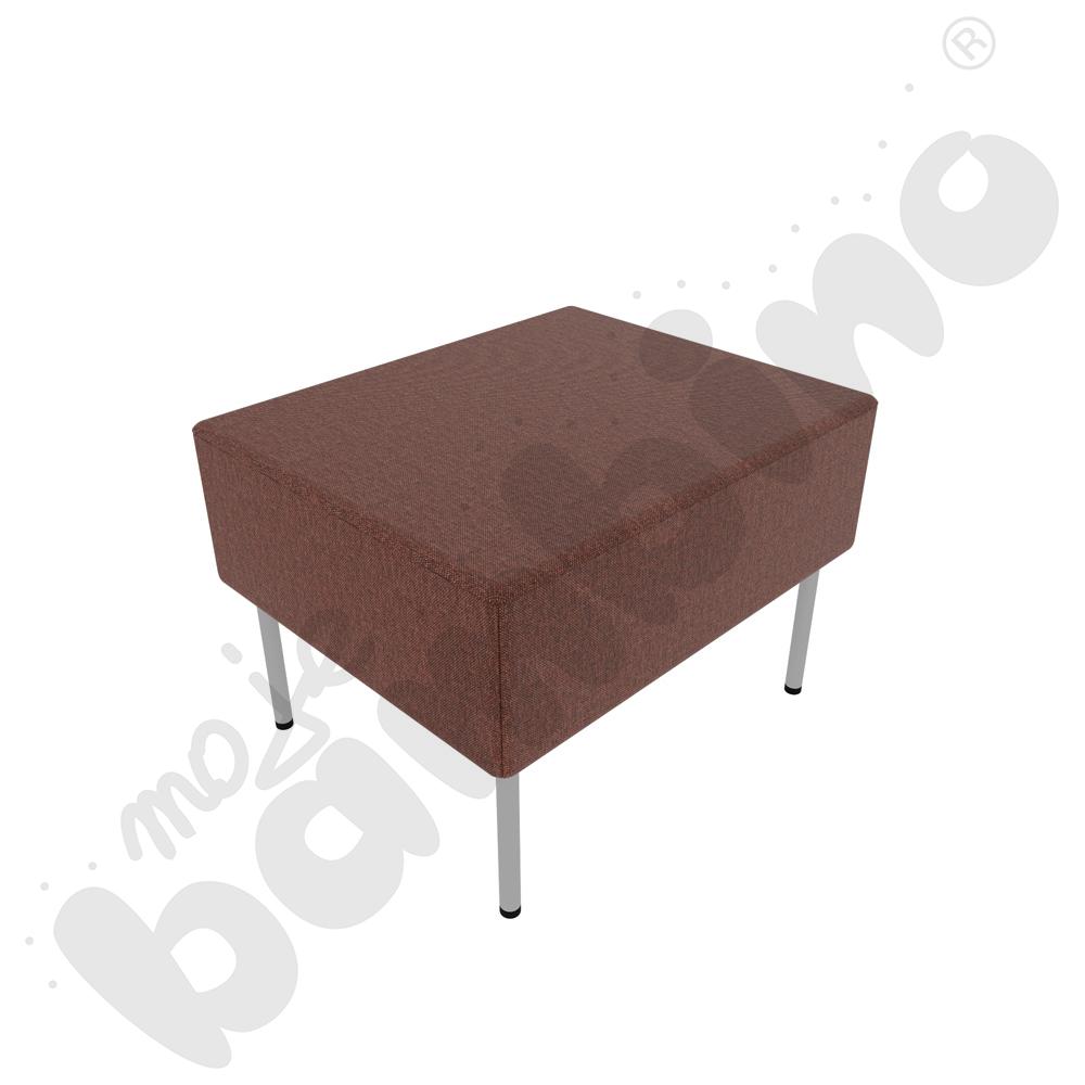 Pufa Versa 60x50 cm z filcowymi stopkami, stelaż jasnoszary, tkanina RO06 Pufa Versa 60x50 cm z filcowymi stopkami, stelaż jasnoszary, tkanina RO06
