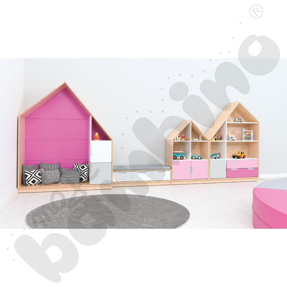 Quadro - szafka domek z 2 półkami, klon jasny