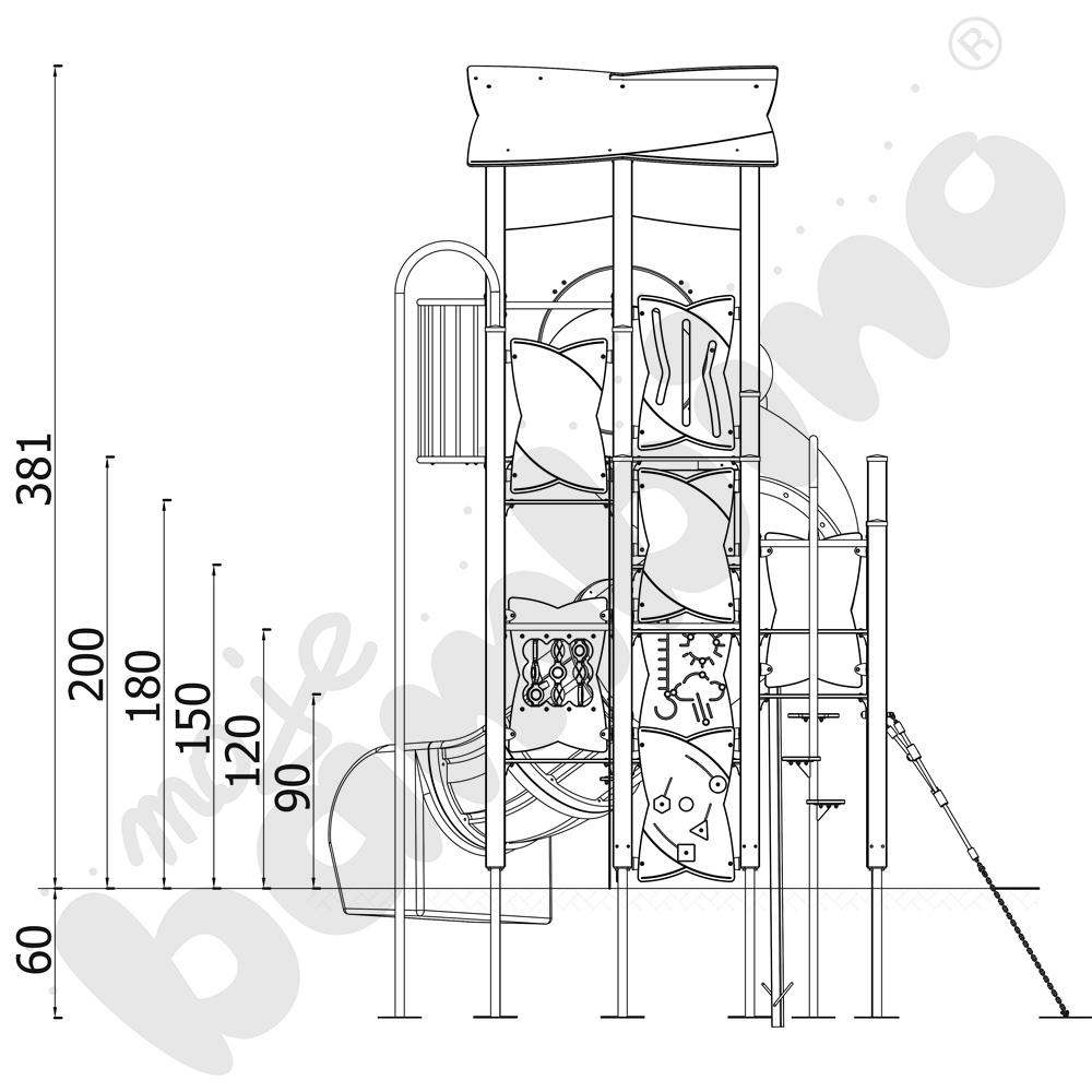 Zestaw Urbi 14, słupy drewniane B