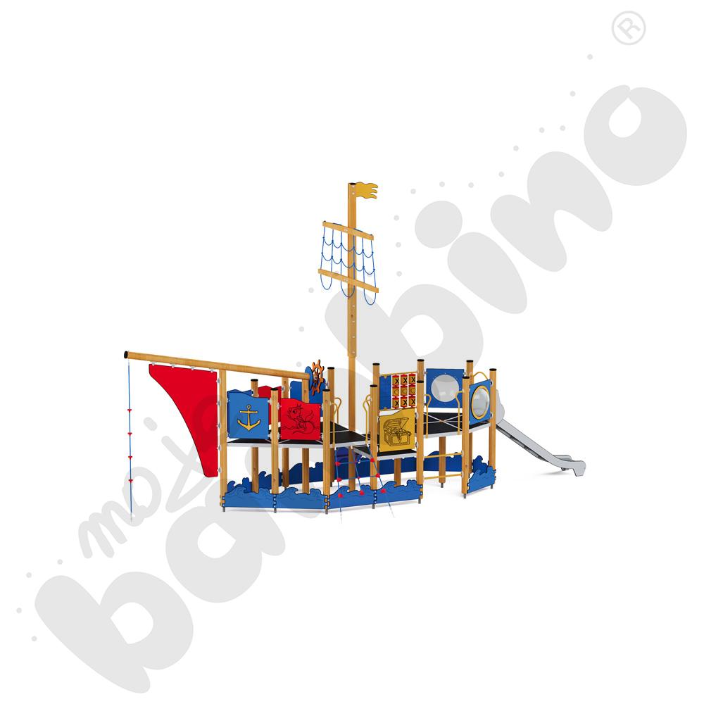 Statek Marco Polo, drewniane słupy