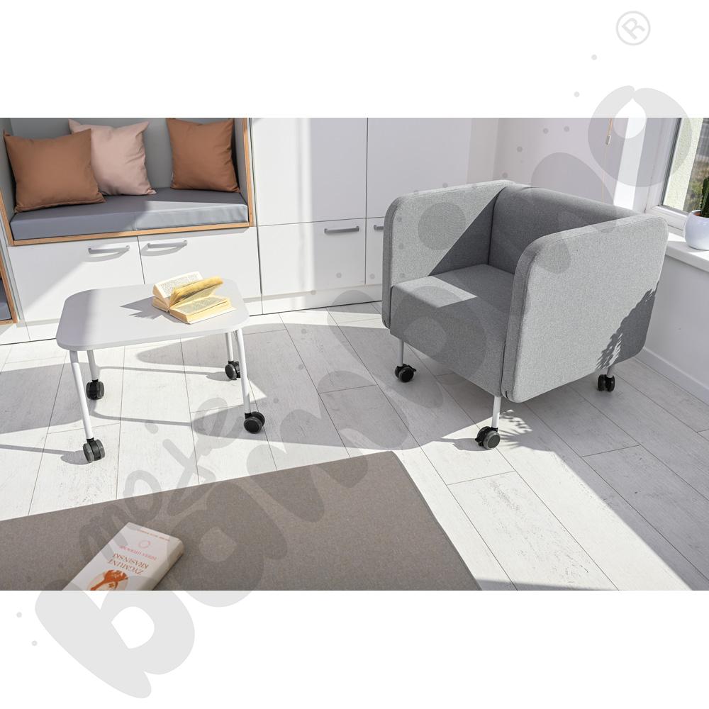 Fotel Versa z kółkami na miękką powierzchnię, stelaż jasnoszary, tkanina RO39 Fotel Versa z kółkami na miękką powierzchnię, stelaż jasnoszary, tkanina RO39