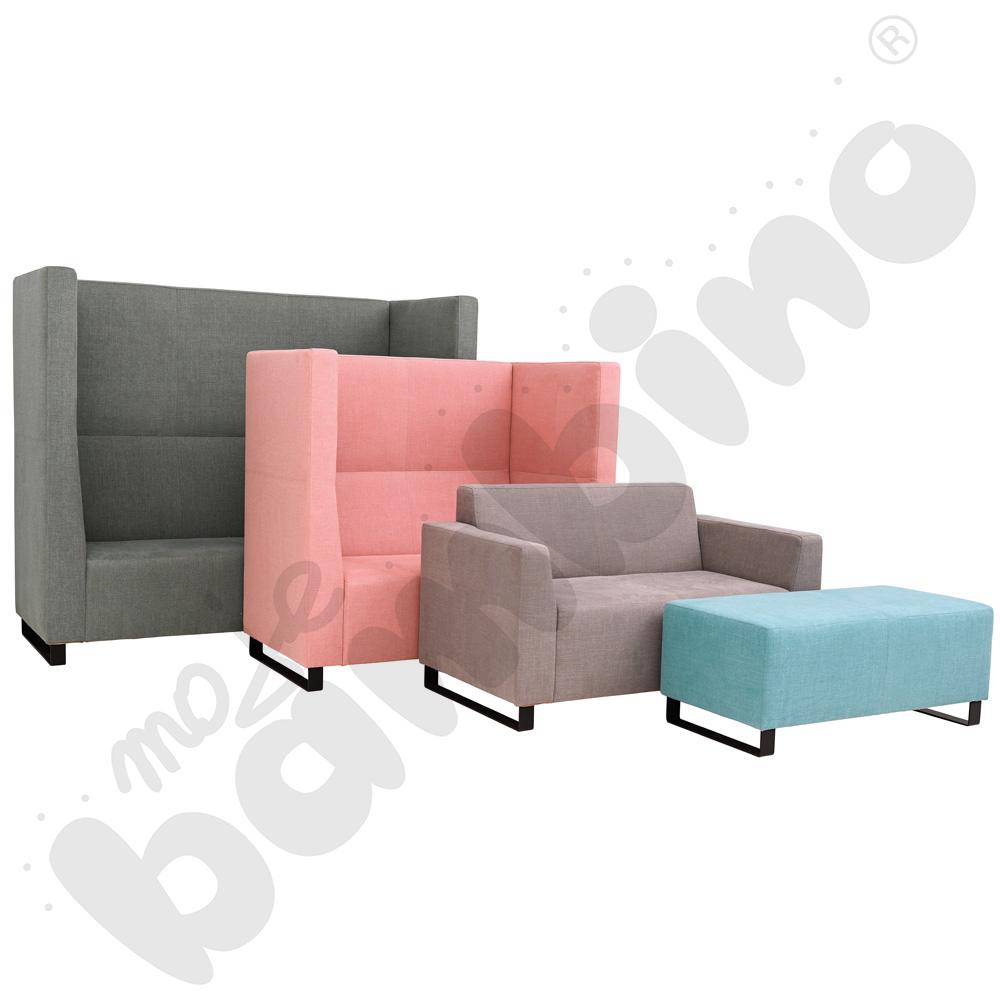 Sofa Universum 3-os. wys. 163 cm, 2 boki wysokie, tkanina KG01