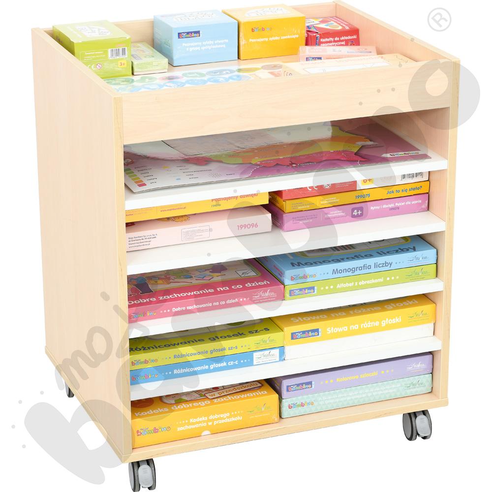 Quadro - szafka-organizer z pomocami do przedszkola, klon jasny