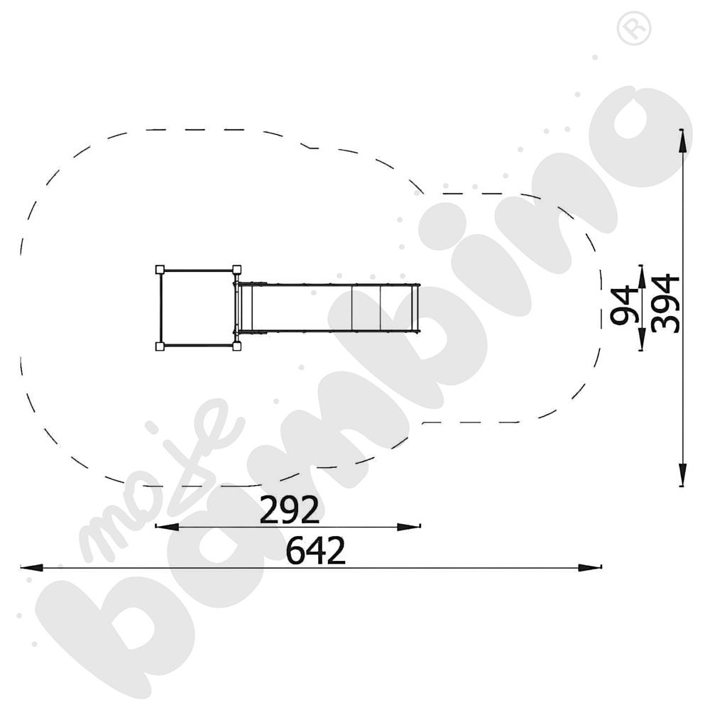 Zjeżdżalnia na nasypie 120 cm