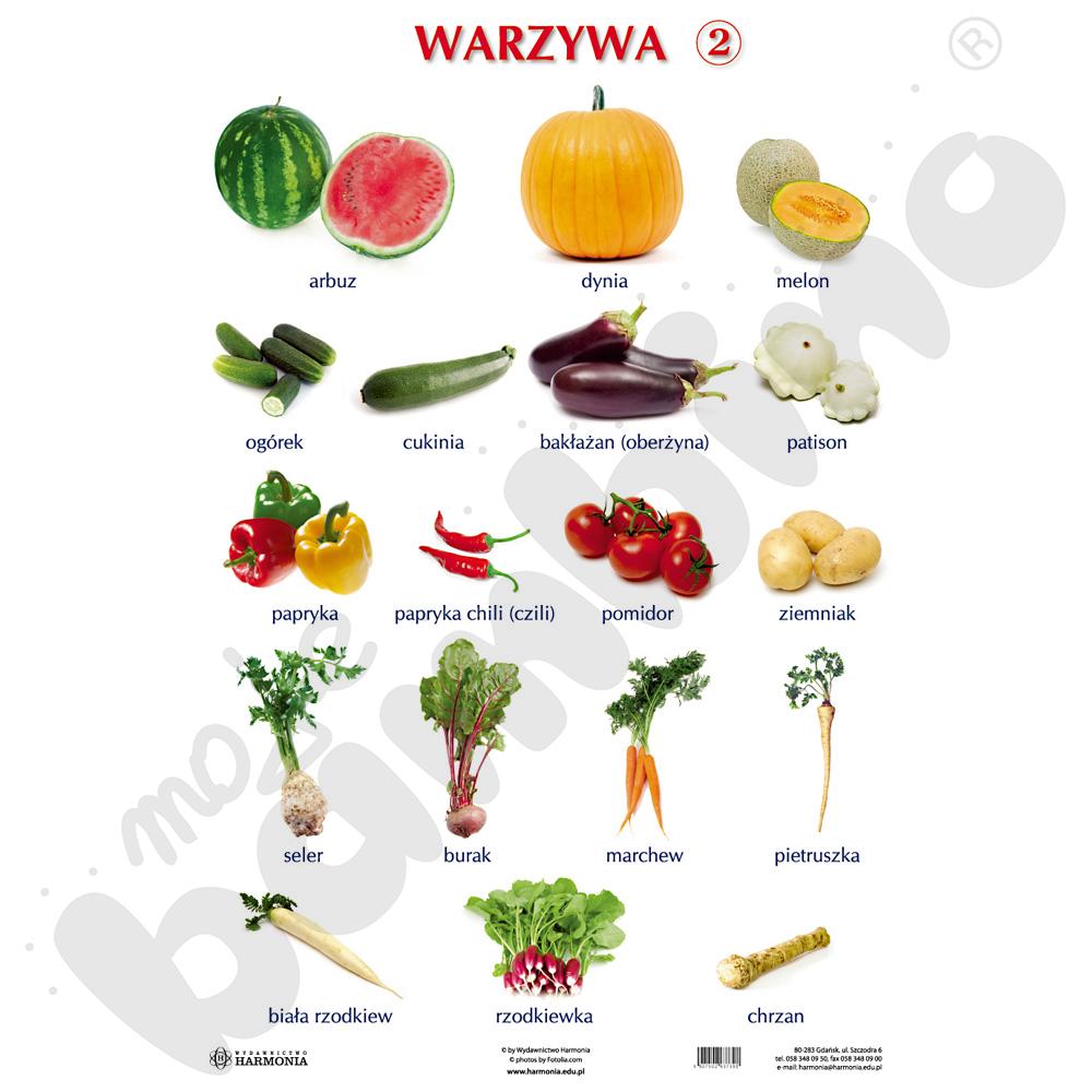 Dwustronna plansza tematyczna - Warzywa 2 