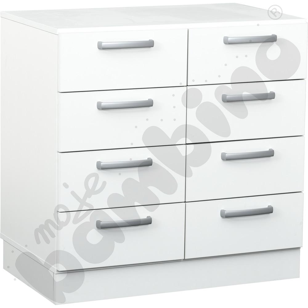 Regał Grande M głęboki z 8 szufladami - biały Regał Grande M głęboki z 8 szufladami - biały