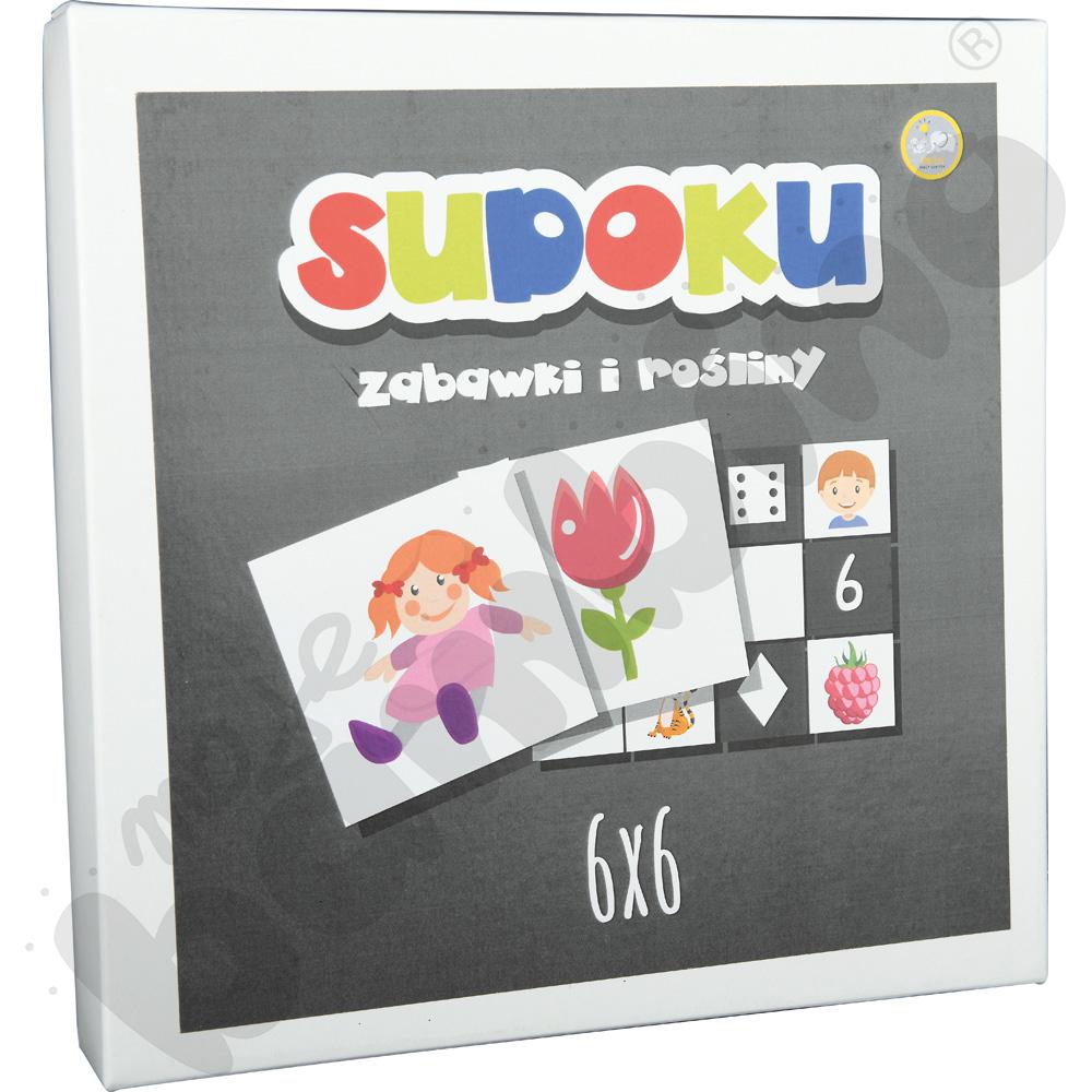 Sudoku dwustronne 6 x 6 - zabawki i rośliny