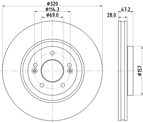 Tarcza hamulcowa HELLA 8DD 355 132-251