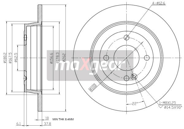 Tarcza hamulcowa MAXGEAR 19-3342