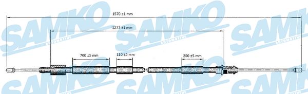 Linka hamulca ręcznego SAMKO C0119B