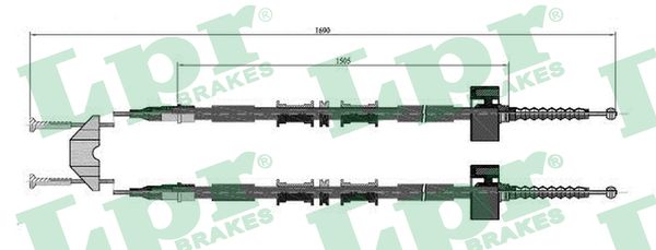 Linka hamulca ręcznego LPR C0594B