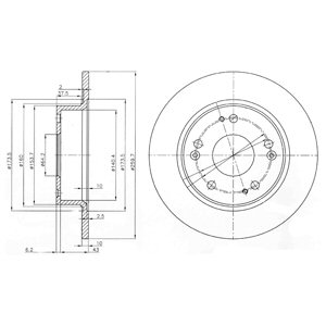 Tarcza hamulcowa DELPHI BG3964