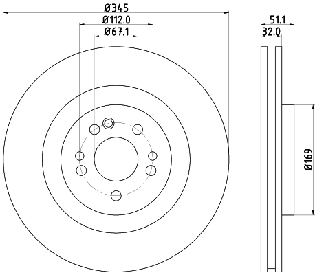 Tarcza hamulcowa HELLA PAGID 8DD 355 107-221