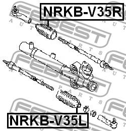 Osłona drążka kierowniczego FEBEST NRKB-V35L