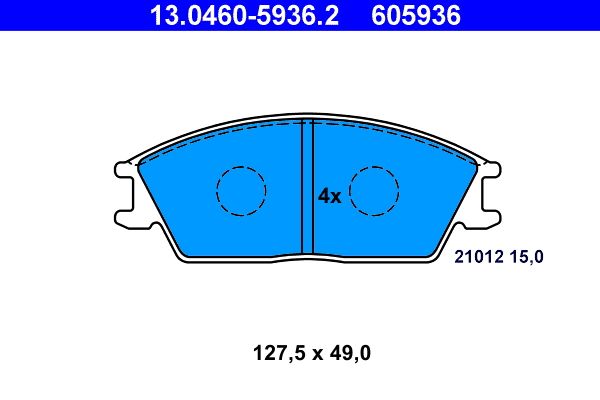 Klocki hamulcowe ATE 13.0460-5936.2