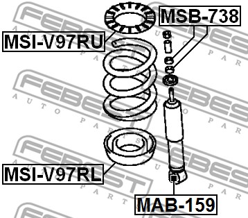 Sprężyna talerzowa FEBEST MSI-V97RU