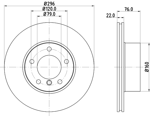 Tarcza hamulcowa HELLA 8DD 355 127-251