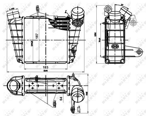 Chłodnica powietrza intercooler NRF 30842