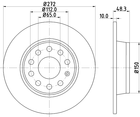 Tarcza hamulcowa HELLA 8DD 355 116-971