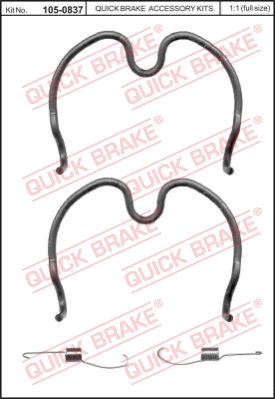 Zestaw dodatków do szczęk hamulcowych QUICK BRAKE 105-0837