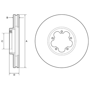 Tarcza hamulcowa DELPHI BG9176C
