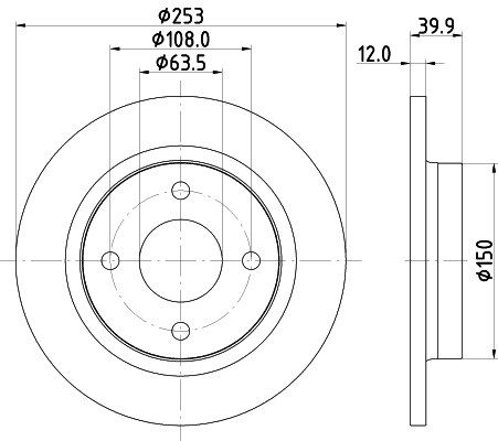 Tarcza hamulcowa HELLA PAGID 8DD 355 126-611