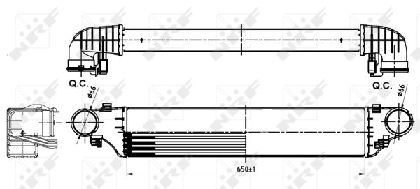 Chłodnica powietrza intercooler NRF 30164A