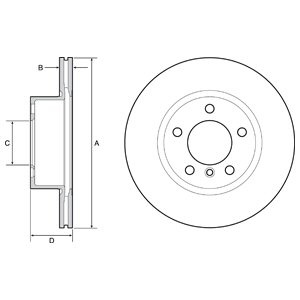 Tarcza hamulcowa DELPHI BG4645C