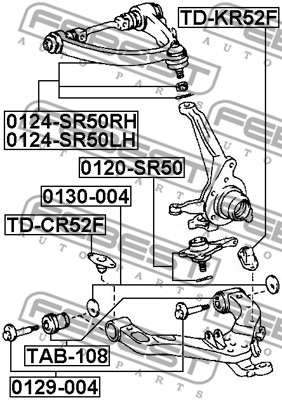 Dystans gumowy FEBEST TD-KR52F