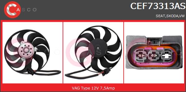 Wentylator CASCO CEF73313AS