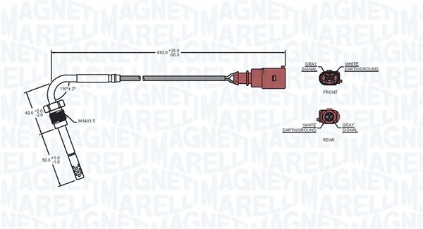 Czujnik  temperatury spalin MAGNETI MARELLI 172000063010