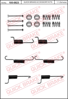 Zestaw montażowy szczęk hamulcowych QUICK BRAKE 105-0823