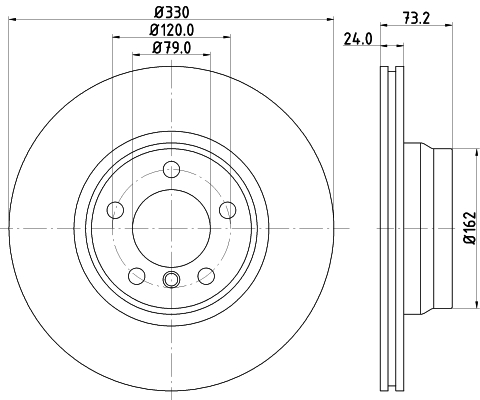 Tarcza hamulcowa HELLA 8DD 355 119-561
