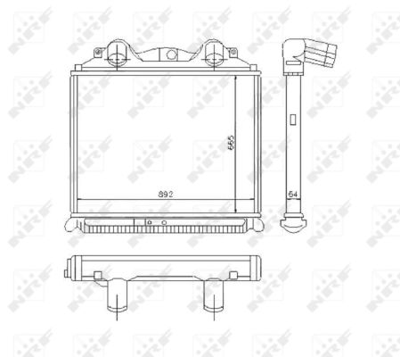 Chłodnica powietrza intercooler NRF 30203