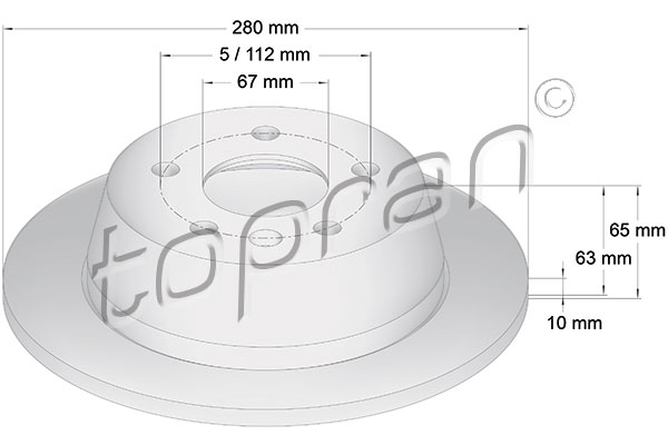 Tarcza hamulcowa TOPRAN 400 865