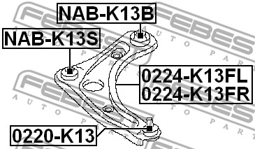 Tuleja wahacza FEBEST NAB-K13S