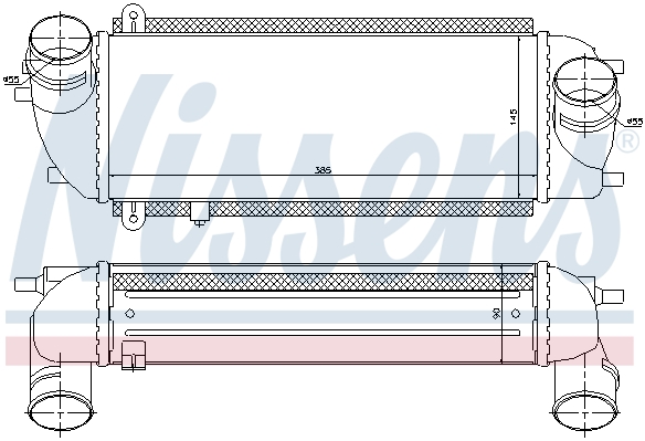 Chłodnica powietrza intercooler NISSENS 96537