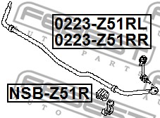 Łącznik stabilizatora FEBEST 0223-Z51RR