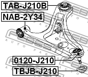 Tuleja wahacza FEBEST TAB-J210B