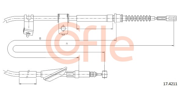 Linka hamulca ręcznego COFLE 92.17.4211
